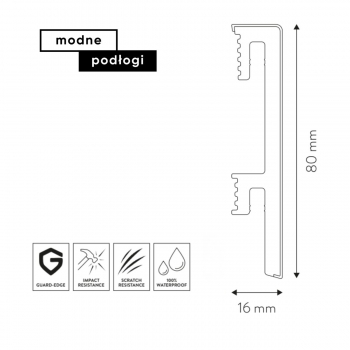 Listwa przypodłogowa Arbiton FORTINO 80 kaszmir